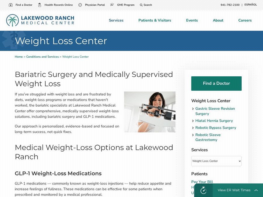 Lakewood Ranch Medical Center Bariatric Program
